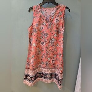 Floral Sleeveless Dress - Pink